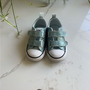 Converse Kids Glittery Teal Sneakers